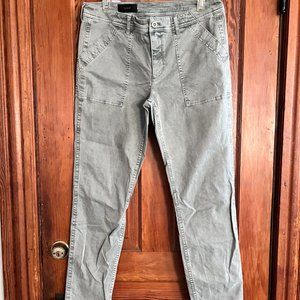 J.Crew 31T - 31 tall Sage Green Skinny Washed Twill Utility Pant